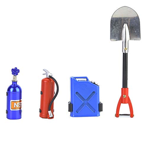 RC Crawler Accessory Simulation Including Oil Drum Shovel Nitrogen Bottle Fire Extinguisher Oil Tank(Blue)