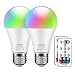 Govee RGBW LED Light Bulbs, 10W (100W Equivalent) 1000lm Color Changing Light Bulb with Remote, Dimmable Multicolor Decorative LED Bulbs for Home, Party, Warm White 2700K, Cool White 6500K (2 Pack)