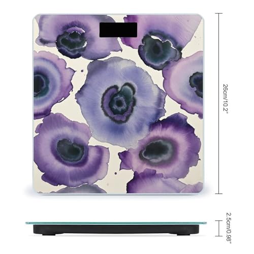 Báscula digital de baño con pantalla LED y plataforma 10 in×10 in miniatura 2