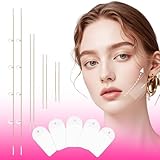 Face Lift Tape Invisible with String – 60 PCS Neck Tape Lifting Invisible for Instant Lifting Eye Brow Wrinkles, Ultra-Thin Facial Lifter, Facelift Stickers for Special Events & Makeup-Friendly Use