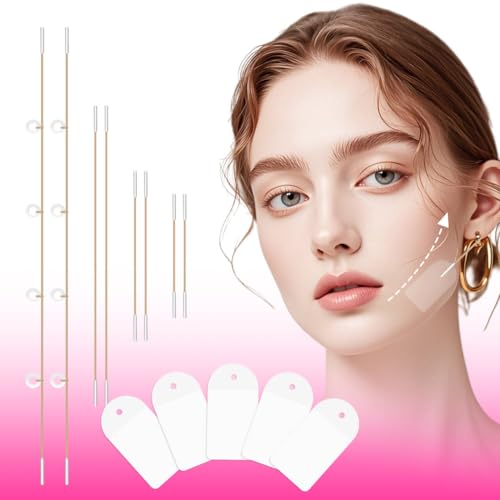 Face Lift Tape Invisible with String – 60 PCS Neck Tape Lifting I...