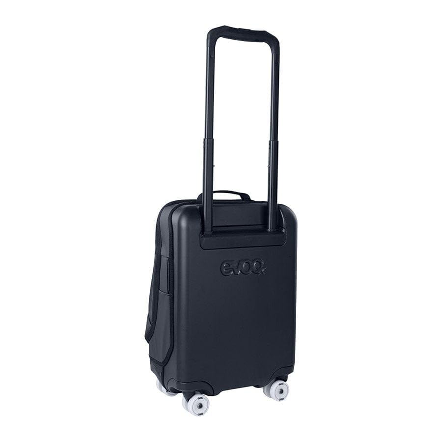 EVOC Borsa trolley ibrida a 4 ruote da 40 l, impermeabile, espandibile, con ruote da skate interne, manico telescopico estensibile, scomparti per laptop e tablet, perfetta per viaggi aerei e cyclin