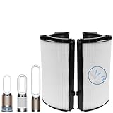 Elyyapt 2-in-1 Replacement HEPA Filter 360˚Glass HEPA Filter and Activated Carbon Filter Compatible with Dyson Pure Cool HP04 HP06 HP07 HP09 TP04 TP06 TP07 TP09 TP4A TP7A DP04 Air Purifiers Fan