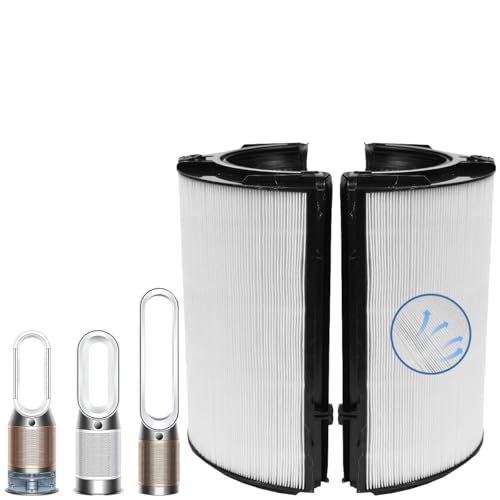 Elyyapt 2-in-1 Replacement HEPA Filter 360˚Glass HEPA Filter and Activated Carbon Filter Compatible with Dyson Pure Cool HP04 HP06 HP07 HP09 TP04 TP06 TP07 TP09 TP4A TP7A DP04 Air Purifiers Fan