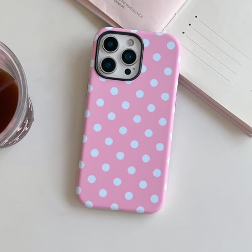 ZUDIISO Classic Pink Polka Dot Case for iPhone15 Pro, Cute Aesthetic Vintage Pattern Slim Protective Cover, Shockproof Soft Case for Women & Girls (Pink Large Polka dot, for iPhone 15 Pro) by ZUDIISO - Used condition - Image 8