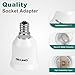 DiCUNO E12 to E26 Socket Adapter, Candelabra E12 to Medium (Standard) E26 Socket Converter, LED Light Bulb Converter, 200W Max, 200℃ Heat Resistant, 10-Pack