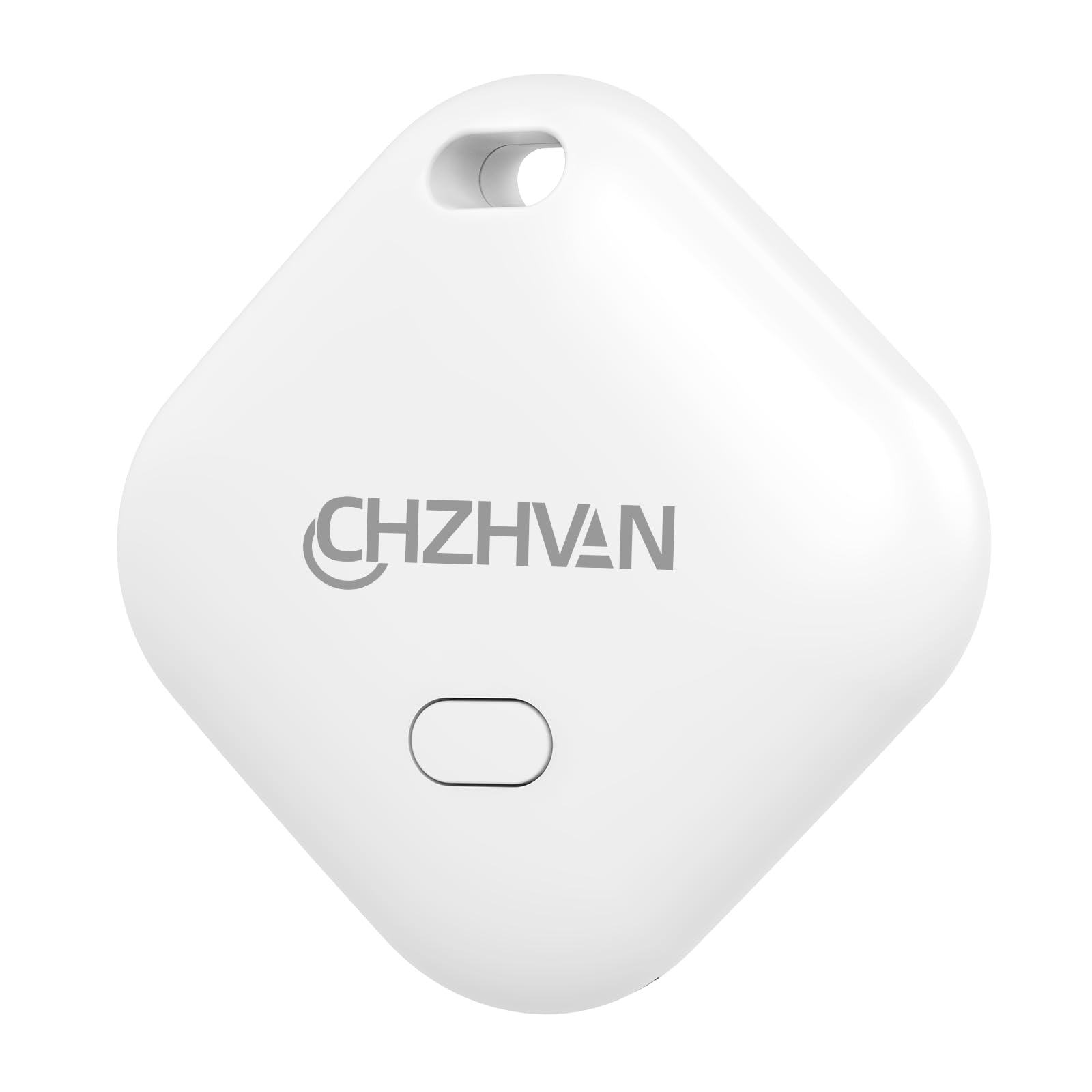 CHZHVAN Key Finder, Wallet Tracker Works with Apple Find My (iOS only), Replaceable Battery, Bluetooth Item Finder for Bags, Luggage, Pets & Backpack (White, 1 Pack)