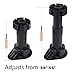 Adjustable Furniture Leg Foot, RilexAwhile Hardware Casters Glides Height Cabinet Leveling for Kitchen Bathroom, 4 Pack