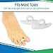 VIVEsole Hammer Toe Crest Cushion & Buttress Pad - Reduces Pressure from Calluses & Hammer Toes (Pair) - For Left & Right Feet - Toe Separator Corrector for Curled, Crooked, Curved, Overlapping Toes