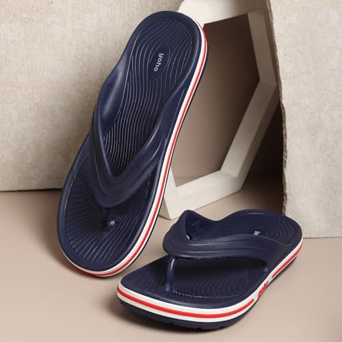 Image of YOHO Grip Orthopedic Slippers for Men | Waterproof Monsoon Footwear | Footpharma Footbed & TripleDense Foam | Anti-Skid Chappals
