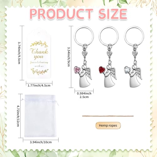 Charme ange en strass pour porte-clés et décoration de sac à main - 6