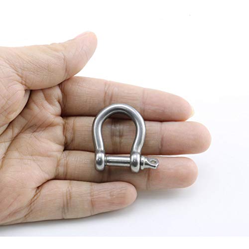 image for heyous 6pcs 1/5 Inch 5mm Screw Pin Anchor Shackle Stainless Steel Heav