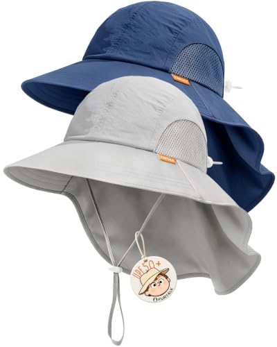 FURTALK Toddler Kids Sun Hat UPF 50+ Sun Protective Bucket Hat for Baby Summer Beach Hats