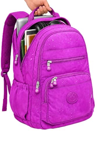 Mochila Grande 30L Nylon Impermeável Feminina Preta