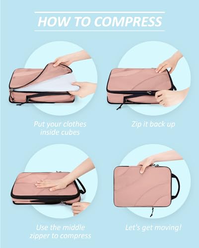 Image of BAGSMART Compression Packing Cubes for Travel