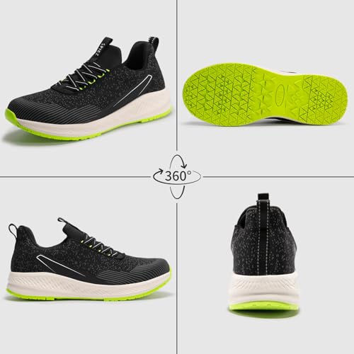 SPIEZ Slip-On Safety Shoes for Men & Women - Non-Steel Composite Toe, Fashion Sneaker Design, Hands-Free Convenience, All-Day Protection, US 5.5-13.52