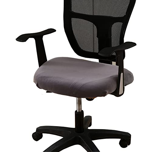 OBASDFD Funda De Terciopelo Elástico For Silla Oficina, Lavable, Universal, con Ajuste For Computadora(Dark Grey)