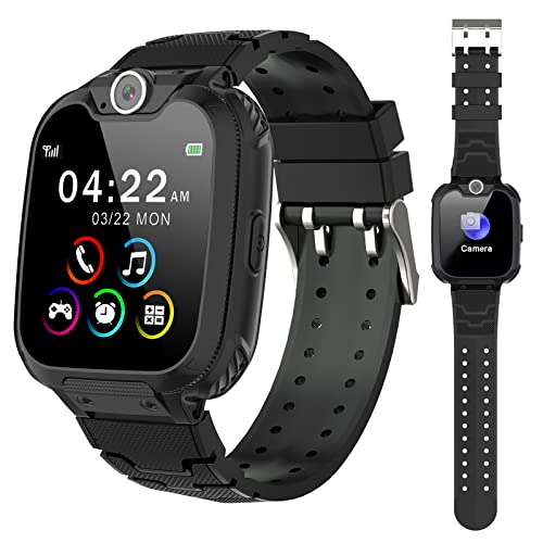 Kesasohe Smartwatch Bambini con Telefono, Orologio Intelligente con 16 Giochi Chiamata Musicale SOS Touchscreen Fotocamera, Smart Watch per Ragazzi Ragazze Regalo di Compleanno[Scheda SD Integrata]