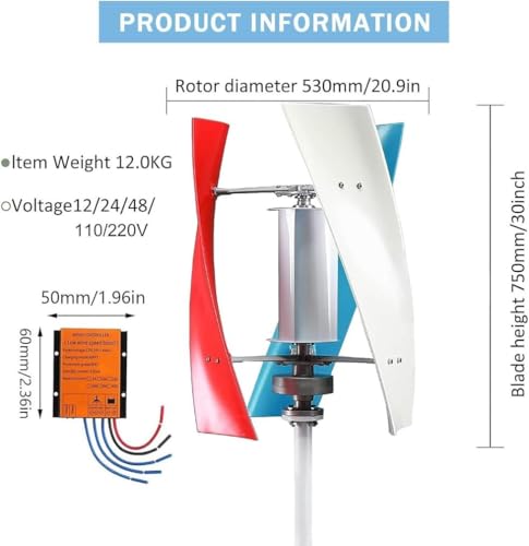 Éolienne verticale 9000W pour produire son électricité