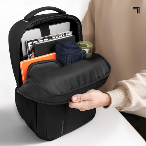 Sharper Image Laptop Backpack for Men,Women, 35L Water Resistant Computer Bag for Work Business Travel, Heavy Duty College School Backpacks, Fits 16” Laptops/Notebook, Black (Signature Collection) - Image 3