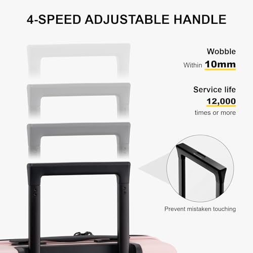 Image of LEVEL8 Hard Shell 20 Inch Carry on Luggage Airline Approved, Polycarbonate