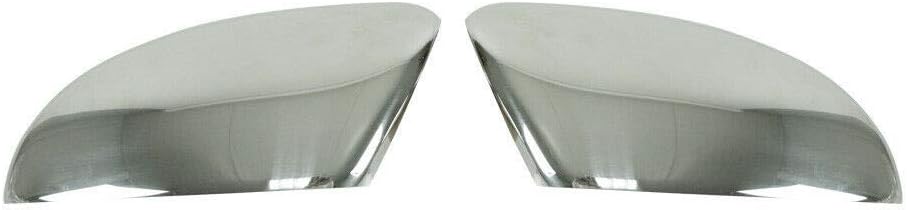 OMAC Side Mirror Cover Caps Fits VW Passat B7 2012-2014 Steel Silver 2 Pcs