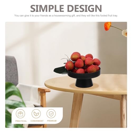Doitool U114088MBPT9075IIJV3Z65RX Ceramic Footed Bowl - 5 Inch Decorative Pedestal Bowl Fruit Bowl Fruit Tray Dessert Display Stand Serving Dishes For Home Kitchen Counter Centerpiece Table Decor thumb #3