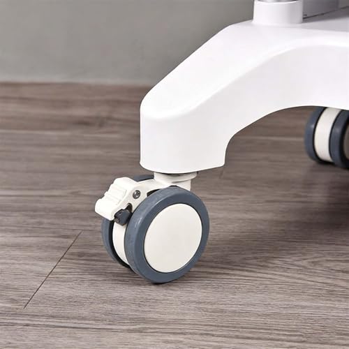 Carrello mobile con cassetto, robusto carrello da laboratorio per ultrasuoni, medico, casa, ufficio e clinica, soluzione versatile per riporre oggetti, design a 2 livelli