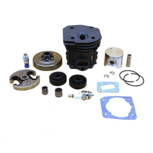 LILYY Kit de bujía de Tambor de Embrague de pistón de Cilindro de 45mm for Husqvarna 350 340 345 Jonsered 2141 2150 CS2141 CS2150 Piezas de Motosierra de jardín