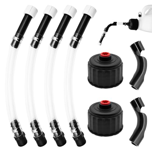 4 Pcs Fit for VP Racing Fuel Jug Hose Kits, Compatible with VP Racing Fuel Filler Hose, 5/5.5 Gallon, LC2 VP Gas Can Cap with 2 VP Racing Fuel Jug Cap Hose Bender, Racing Fuels Replacement Cap