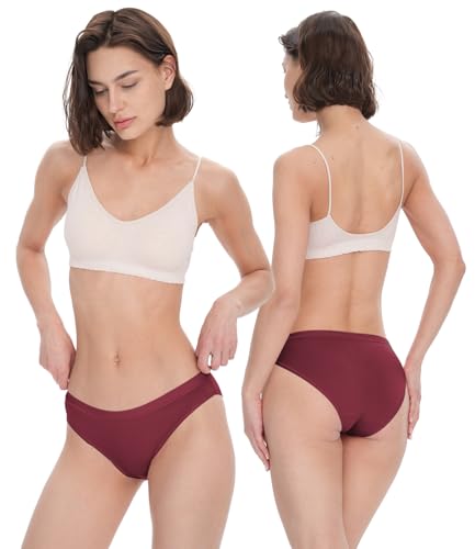Image of BAMBOO COOL Womens Underwear Bikini Underpants Hipster Ladies Panties Soft Stretch Breathable Panties for Women, 5-Pack