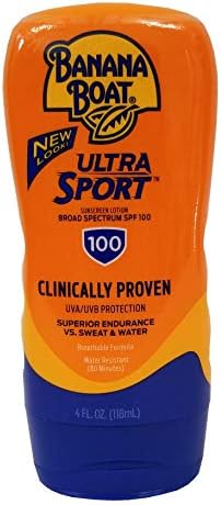 Banana Boat Spf#100 Sport 4 Ounce Sunscreen Lotion (118ml) (3 Pack)