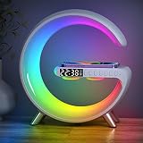 CARGADOR INALÁMBRICO RÁPIDO - La luz Homezie Wakeup cuenta con una función de carga inalámbrica rápida de 15 W. El cargador cuenta con certificación de cargador Qi seguro, protección contra sobrecorriente, protección contra sobretensión, protección contra sobretemperatura y detección de objetos extraños para evitar que la batería de tu dispositivo se dañe por sobrecarga, compatible con iPhone/auriculares/ Samsung Galaxy/AirPods/Android con QI.