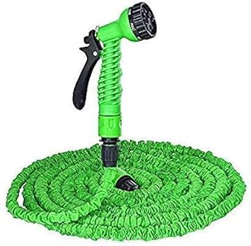 BestKart Homes Plastic 15 m Water Spray Jet Gun Hose Pipe for Garden/Car/Bike/Pet Wash (Multicolour)