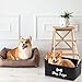 inheming Filz Aufbewahrungsbox für Hundespielzeug, Hundespielzeug Aufbewahrung, Schwarz Rechteck Aufbewahrungskorb für die Organisation von Haustierspielzeug, Decken, Leinen 38cm x 25cm x 18cm