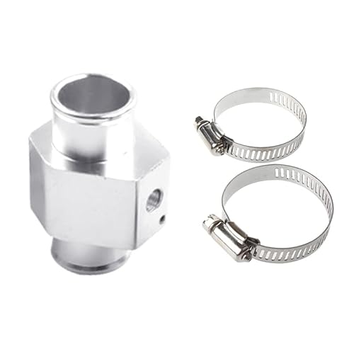 Image of Sensor Aluminum Joint Pipe Automotive Water Temperature Gauge Coolant Temperature Radiator Sensor Adapter 26-40mm(Silve-28mm)