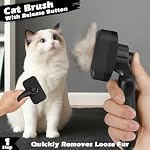 3PCS Cat Grooming Supplies, Cat Brush & Nail Clipper/Trimmer & Flea Comb for Shedding Indoor Cats Essentials Stuff Accessories (Black) - Image 3