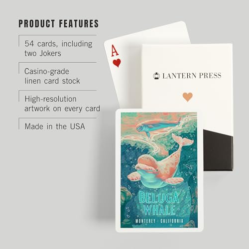 Lantern Press Monterey, California, Naipes para Poker 52 miniatura 3