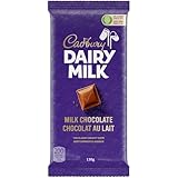 Cadbury Barre de chocolat au lait laitier, chocolat au lait crémeux et lisse, 180 g (1 pièce)