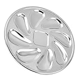Assiette à sauce aux huîtres - bonne vaisselle pour hôtel, restaurant bar, en acier inoxydable de première qualité pour une utilisation , plateau circulaire