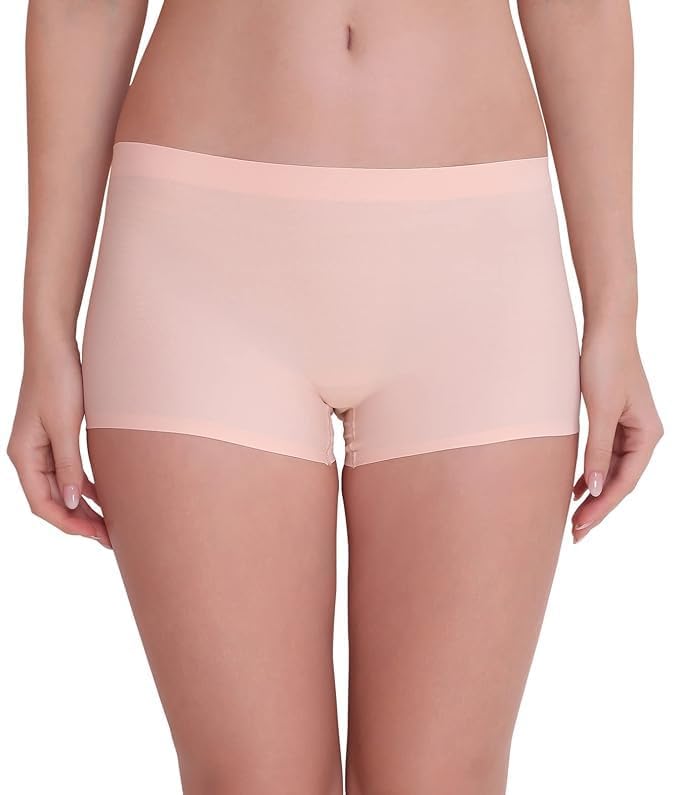 Gharana Decor Women's Boyshort High Waist Boxers Seamless Stretchy Full Coverage Underwear for Ladies Free Size Pink Colour.-image-33