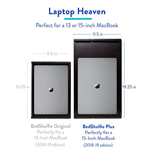 Bedshelfie Plus Wood The Original Bedside Shelf For Bed Bunk Bed Shelf For Top Bunk College Dorm Room Essentials Dorm Bed Shelf Bed Side Table Tray Shelfie Clip On Caddy Nightstand (Plus Black) #TOP4