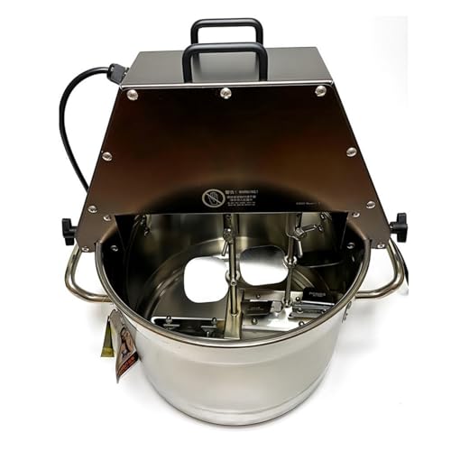 Pentola auto-mescolante professionale, mescolatori elettrici 10 L, mescolatore riscaldante elettrico, con raschietto a 2 lame, ventola di raffreddamento e luce, per salse, marmellate 201Material