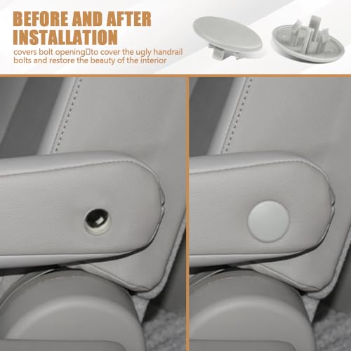 2PCS Armrest Cover Cap, Seat Parts Replacement for 07-19 Chevy Tahoe Black - Picture 8 of 19