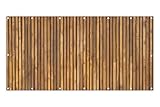 MuchoWow® Balkon Sichtschutz Sichtschutzmatte Balkonbanner Abdeckung für Terrasse Balkon Windschutz Blickdicht Wetterfest 200x90 cm Latte - Wand - Latte - Holz