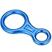 QANYEGN Climbing Rappel 8 Ring, Climbing Rappel Descender Ring, Climb Aluminum Figure 8 Descender Rigging Rock Climbing Rescue Gear for Belay Device(Blue)