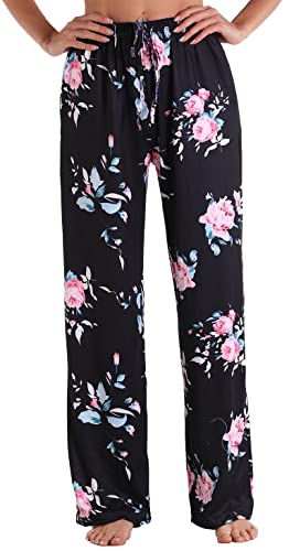 Image of X-Image Women Comfy Casual Pajama Pants with Pockets & Drawstring