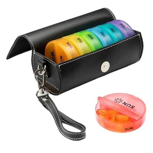 Caja de medicamentos semanal Pastillero semanal de 7 días con 14 compartimentos for medicamentos, suplementos y vitaminas