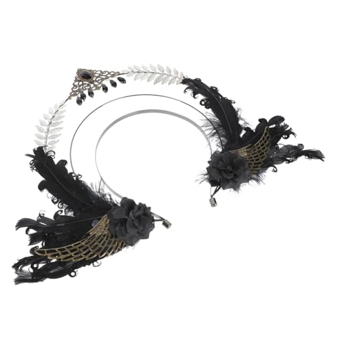 Headband plumes et accessoire de cheveux chic pour tenue de mariage et costume cosplay
