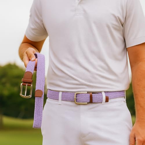 East/18 Perfect Fit Men's Woven Stretch Golf Belt with No-Hole Design | Metal-Reinforced Design, Resisting Breakage and Rust4